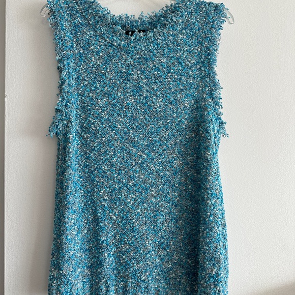 J. Crew Turquoise Tweed Knit Sweater Vest She'll - Picture 8 of 8